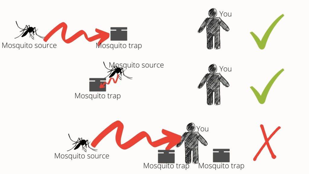 where to place mosquito traps